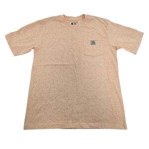 Carhartt Short Sleeve Pocket Tee in Light Peach with Speckle